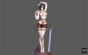 3D file MIKASA ACKERMAN ATTACK ON TITIAN ANIME SEXY GIRL CHARACTER 3D  PRINT・Model to download and 3D print・Cults