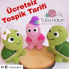 Goruntunun Olasi Icerigi Yazi Krose Kaplumbaga Amigurumi Oyuncak Bebek