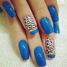 Royal Blue Leopard Print Animal Print Nails Creative Nails Animal Print Nails Art