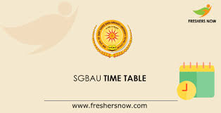 Sgbau Time Table 2020 Summer Out Ba B Com B Sc Ma M Sc