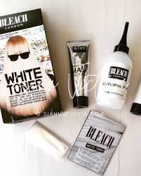 Brilliant silver white is a very effective, temporary hair toner a highlighter. Bleach London White Toner Before After Sian Victoria