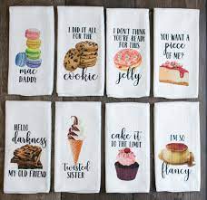 Funny Dessert Kitchen Towels Cupcake Decor Housewarming Gift Hostess Present Donut Decor In 2020 Kitchen Humor Donut Decorations House Warming Gifts