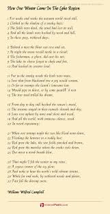 How One Winter Came In The Lake Region Poem By William Wilfred Campbell