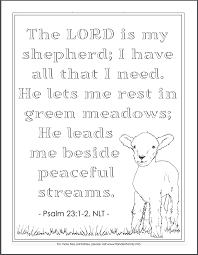 This psalm, written by david, uses beautiful imagery of god as our shepherd, caring for us, providing for us, protecting us. The Lord Is My Shepherd Coloring Page Flanders Family Homelife