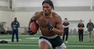 RB Tyrone Tracy at Purdue Pro Day ...
