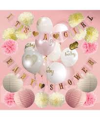 Baby Shower Decorations For Girl - Baby Shower Decorations: It's A Girl & Baby  Shower Banner - Baby Girl Shower Decorations Kit With Banners - Balloons -  Pom Poms And Lanterns -