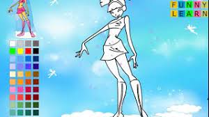 You can either choose to color your drawings online or print them. Winx Club Coloring Pages For Kids Winx Club Coloring Pages Games Youtube