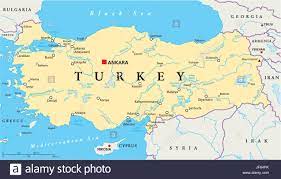 Die länge der landgrenzen beträgt 2700 km, küstenlinie erstreckt sich auf 6.000 km. Turkei Istanbul Karte Atlas Weltkarte Politisch Turkei Istanbul Stock Vektorgrafik Alamy