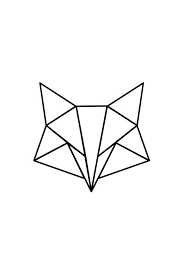 Poster A Imprimer Blanc Renard Minimaliste Renard Triangle Dessin Geometrique Dessin Origami Et Renard Geometrique
