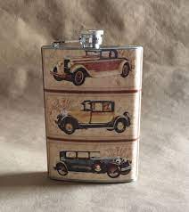 Sale Flask Ready To Ship Antique Car Lover S Gift Antique Cars Print 8 Oz Groomsmen Best Man Dad Guy Car Collector Birt Car Lover Gifts Flask Flask Decorating