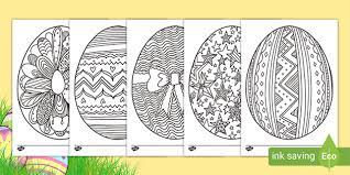 Easy and free to print easter coloring pages for children. Easter Egg Mindfulness Colouring Pages Teacher Made