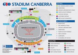 Seating Plan Gio Stadium Canberra