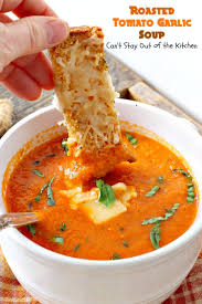 Roasted Tomato Garlic Soup Recipe Garlic Soup Roasted Tomatoes Chowder Recipes