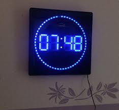 Sie kann den ausgewählten wohnstil unterstreichen, betonen. Led Digitale Wanduhr 32 X 32 Cm Blau Wanduhren Shop24