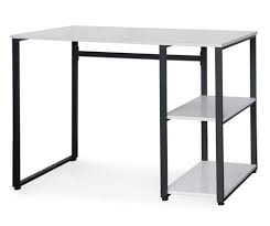 Just Home Faux Marble White Desk Big Lots White Desks Faux Marble White Marble