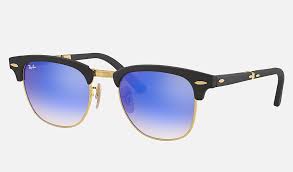 Clubmaster sunglasses for unisex, black. Ray Ban Clubmaster Folding Flash Lenses Gradient Rb2176 Black Acetate Blue Lenses 0rb2176901s7q51 Ray Ban Australia