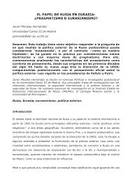 Jul 22, 2021 · consulta el calendario de la mundial rusia 2018 final, horarios y resultados de mundial en as.com Pdf El Papel De Rusia En Eurasia Pragmatismo O Eurasianismo