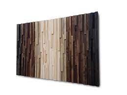 Rustic Wood Wall Art In Shades Of Brown Xxl Wall Art Modern Etsy Rustic Wood Wall Art Rustic Art Ombre Wall Art