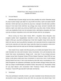 Contohnya akan dibuat pohon faktor untuk bilangan 125. Beralih Dari Pohon Faktor