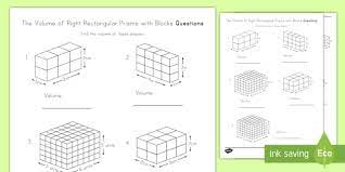 Next, substitute these values into the formula for volume then solve. Volume Of Right Rectangular Prisms Activity For Kids