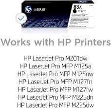 Hp laserjet printer m125a,125nw.series hp printer m125 laser jet printer m125 black. Amazon Com Hp 83a Cf283a Toner Cartridge Black Works With Hp Laserjet Pro M201dw M125nw M127fn M225 Series Office Products