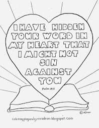 11 thy word have i hid in mine heart, that i might not sin against thee. Coloring Pages For Kids By Mr Adron I Have Hidden Your Word In My Heart Free Printable Coloring Page Psalm 119 11