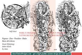 Also named the 'earth shaker' poseidon is said to have a hand in earthquakes and other seafaring disasters. Greek Mythology Tattoo Poseidon Hades Hares Zeus Get Your Custom Tattoo Online