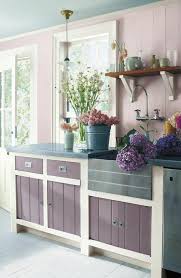 color mauve kitchen accent wood cabinet