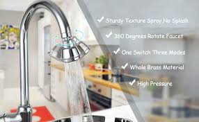 Maybe you would like to learn more about one of these? Upgraded Swivel Kitchen Sink Faucet Aerator Solid Copper High Pressure Faucet Sprayer Head Replacement Anti Splash Faucet Nozzle Filter Water Saving 3 Modes Adjustable Short 22inch