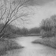 A mechanical pencil, drawing paper, blending stump and putty eraser. Wow Graphite Drawing Landscapes Photoreference Landscape Sketch Landscape Drawings Landscape Pencil Drawings