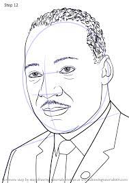 Learn How To Draw Martin Luther King Jr Celebrities Step By Step Drawing Tutorials King Jr Martin Luther King Jr Luther