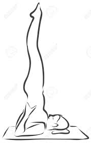 Place a kettlebell between your legs, in line with your ankles. Sarvangasana Shoulder Stand Yoga Figure Clean Outline Handdrawn Vector Sketch Royalty Free Cliparts Vectors And Stock Illustration Image 55241789