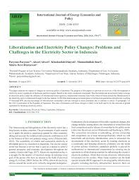 Learn about queensland´s electricity industry, mainly governed by the electricity act 1994 and the electricity regulation 2006. Pdf Liberalization And Electricity Policy Changes Problems And Challenges In The Electricity Sector In Indonesia