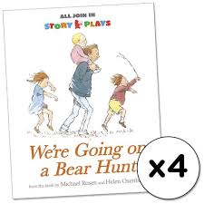 Before reading show the book we're going on a bear hunt. All Join In Story Plays We Re Going On A Bear Hunt X 4 Scholastic Shop