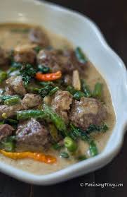 Ginataang Baka Beef In Coconut Milk With Green Beans And Spinach Panlasang Pinoy Recipe Recipes Beef Recipes Pilipino Food Recipe