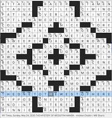 Rex Parker Does The Nyt Crossword Puzzle Mystery Of Mcguffin Manor Sun 5 24 20 Sprint Competitor Tech Debut Of 1998 Hungry Game Characters Style For Edward Hopper George