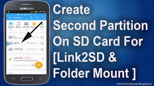 You'll need to make 2 partitions. How To Create Second Partition Ext2 Ext3 Ext4 On Sd Card For Link2sd Folder Mount Youtube