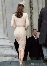 Kate middleton und prinzessin viktoria als vorbilder. Grosshandel Promi Kate Middleton Champagner Kleider Fur Die Brautmutter Lange Armel Reissverschluss Hinten Kurze Brautkleider Von Newdeve 63 8 Auf De Dhgate Com Dhgate