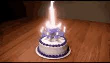 Happy birthday greeting card birthday cards. Happy Birthday Fire Gifs Tenor