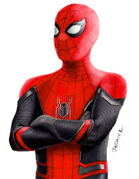 Drawing Spider Man In New Suit Far From Home By Jasminasusak Spiderman Artwork Iron Man Art Marvel Art Drawings