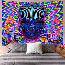 Hippie tapestry trippy mushroom home wall hanging art psychedlic tapestries. Amazon Com Galoker Psychedelic Tapestry Skull Tapestry Trippy Mushrooms Tapestry Colorful Abstract Tapestry Bohemian Hippie Tapestry Wall Hanging For Home Decor H51 2 W59 1 Inches Everything Else