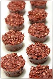 Petites Bouchees Au Chocolat Au Riz Souffle Chocolat Au Riz Souffle Recette Gateaux Et Desserts