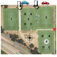Ferraro Soccer Field Map with legend (Field 1, 2, 3, 4) - Strømmen Language  Classes