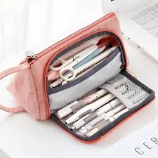 Material Canvas Size 8 26 X 3 93 X 2 75 Inches Or 21 X 10 X 7 Cm Features High Capacity Can Fit In 40 Pens Canvas Pencil Case School Pencil Case School Pens