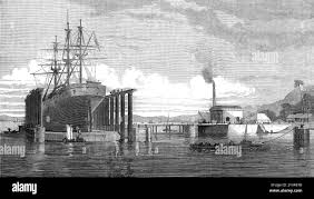 Mumbai dock Black and White Stock ...