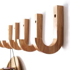 Modern Wood Coat Racks Wall Hanging Hook Hanger Decoration For Livingroom Kitchen Bedroom Storage Holders J Hook Coat Rack Wall Wall Hanger Wooden Coat Hooks