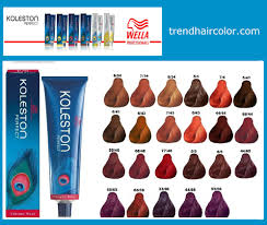 wellaton koleston hair color chart ingredients