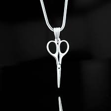 Silber, the story of silver: Scherenmotiv 925 Sterling Silber Herren Halskette