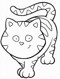 The first thing every child learns with 'c' is a cat. Easy Cat Coloring Sheet Novocom Top