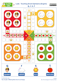 Teaching Small Alphabets English Using Ludo Game Q R S T Teaching The Alphabet Small Alphabets Teaching